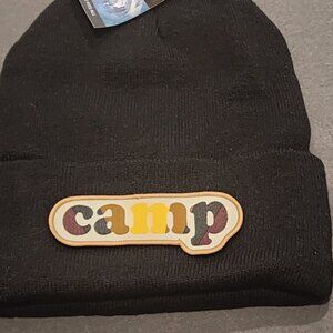 camp (camo) Knit Cuffed Beanie in Black